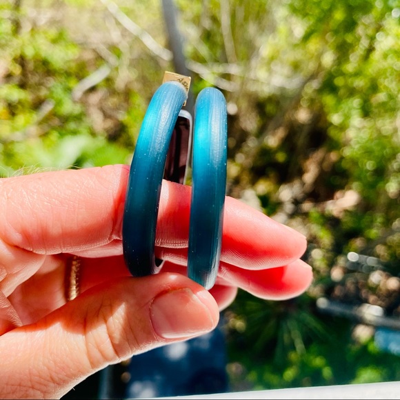Alexis Bittar Lucite Hoops NWT - Picture 7 of 14